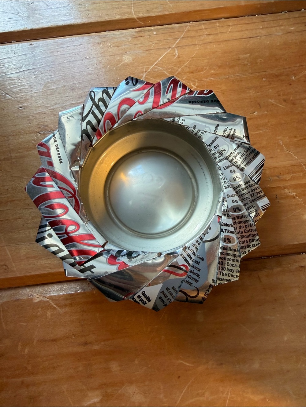 Coca-Cola Aluminum trinket dish in Red and Silver